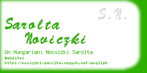 sarolta noviczki business card